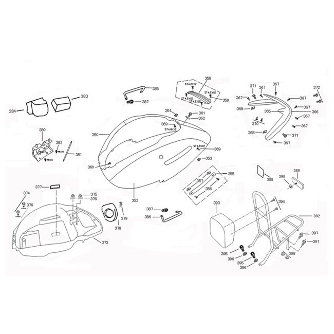 Revêtement moto China Grande Retro rose