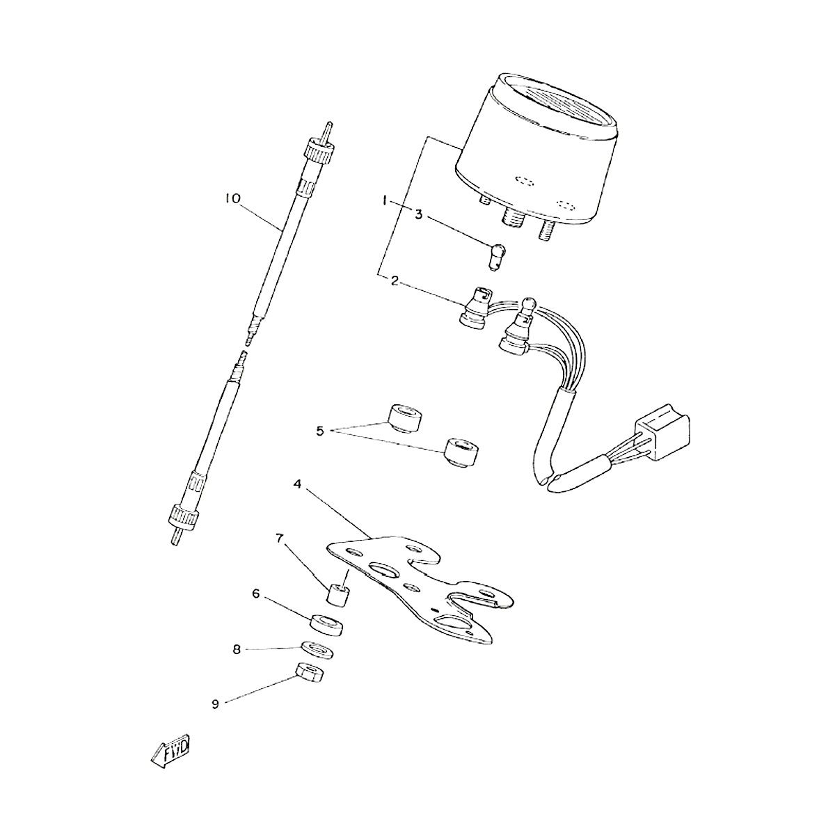 Compteur - câble Yamaha FS1