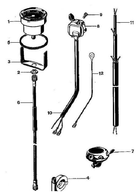 Teller kabel bel lichtschakelaar Kreidler