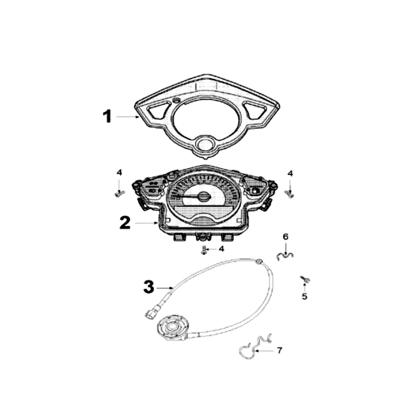Compteur Peugeot Speedfight 3 LC rouge