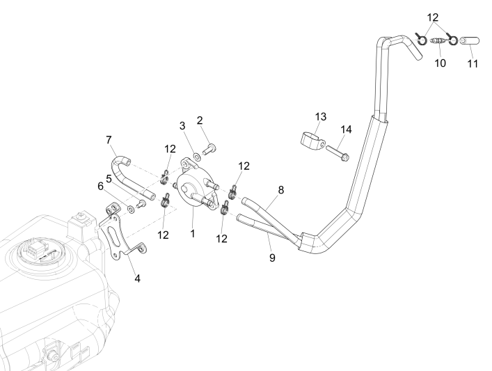 Installation d'alimentation Piaggio NRG Power DD 2007-2017