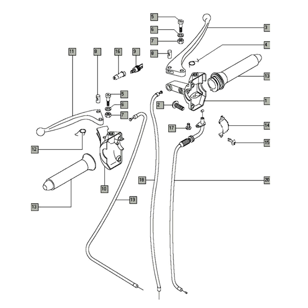 Remgrepen Tomos STANDARD (25-45KMH) (K8-L0)