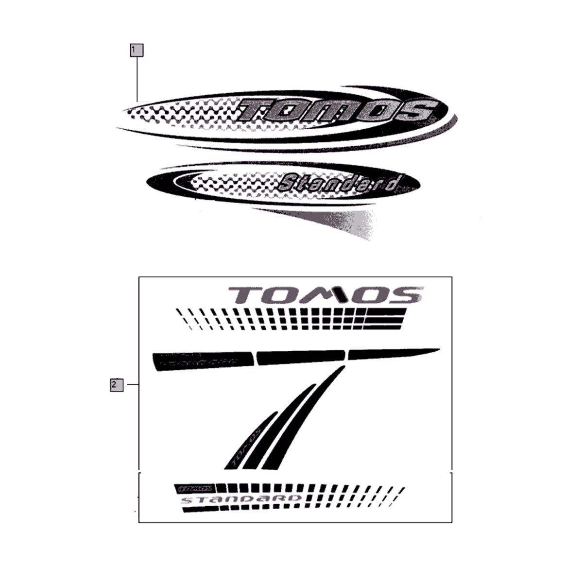 Stickerset Tomos STANDARD XL (L0-L1)