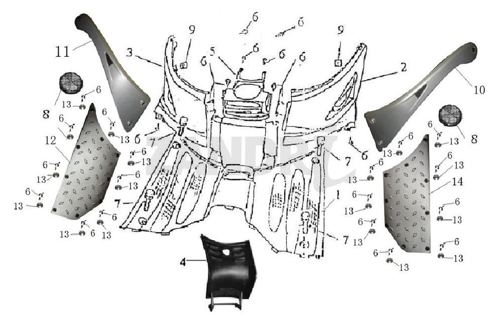 Marchepied BTC Grande Retro GT1 crème café