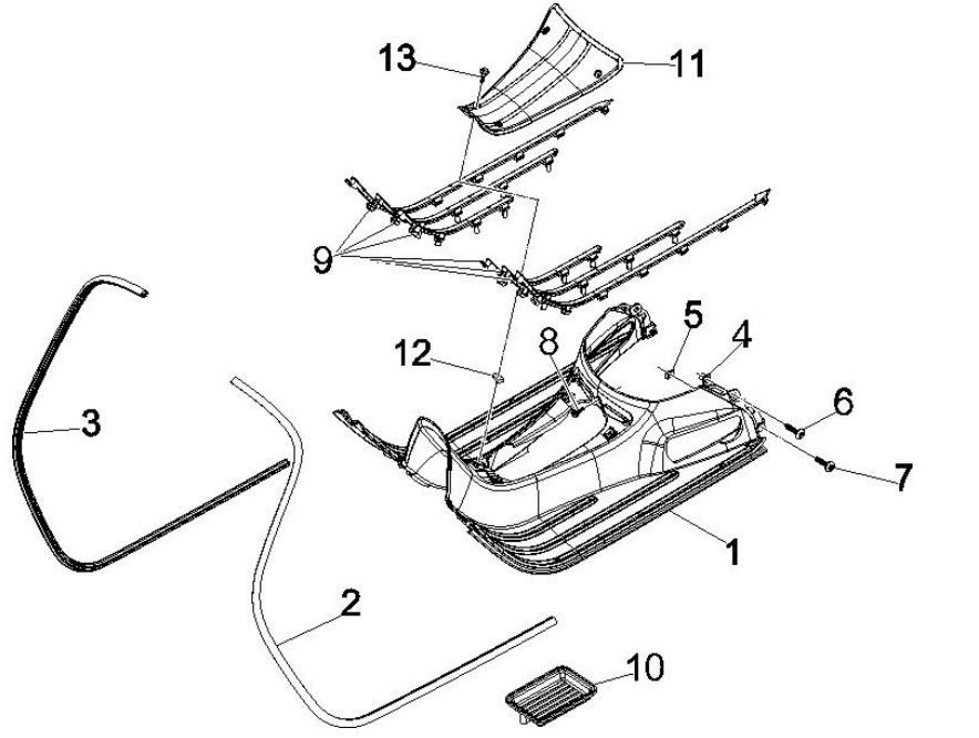 Marchepied GTS 125 IU noir brillant 79