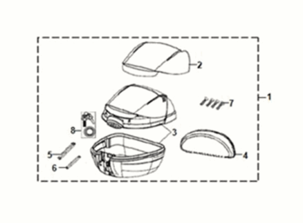 Coffret coffre Sym Fiddle III 50 E3