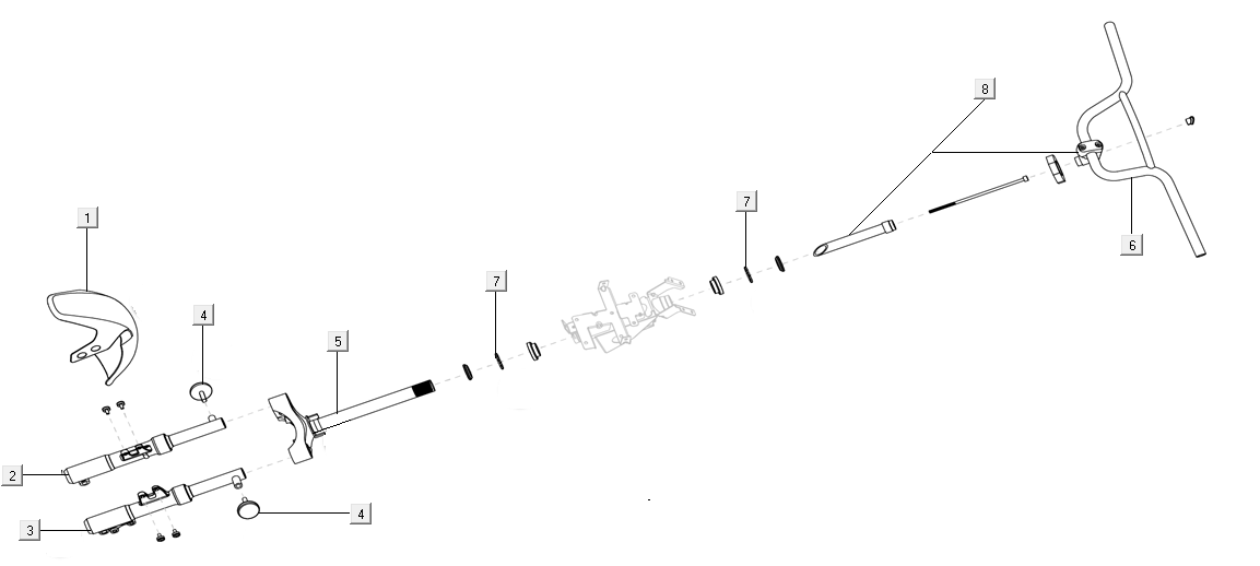 Fourche avant Niu U Series blanche