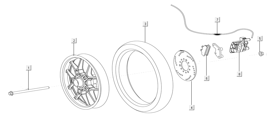 Roue avant - frein Niu U Series
