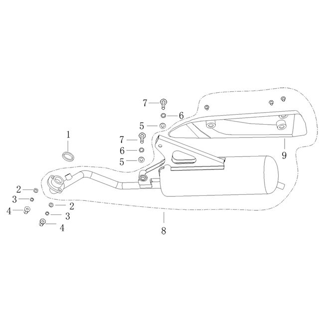 Pot d'échappement Agm Vx50 Plus