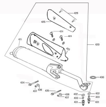 Pot d'échappement Benzhou ZN50QT-36 noir