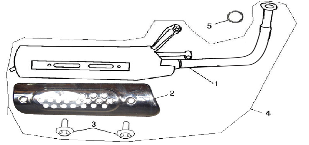 Pot d'échappement China GT blanc