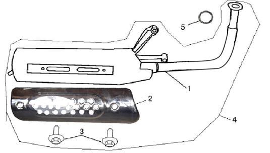 Pot d'échappement China LX anthracite