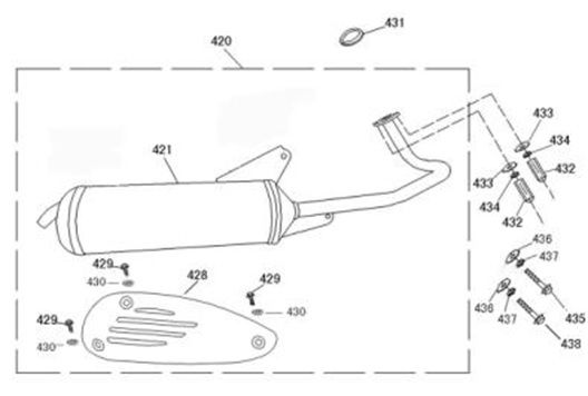 Pot d'échappement China Zip marron