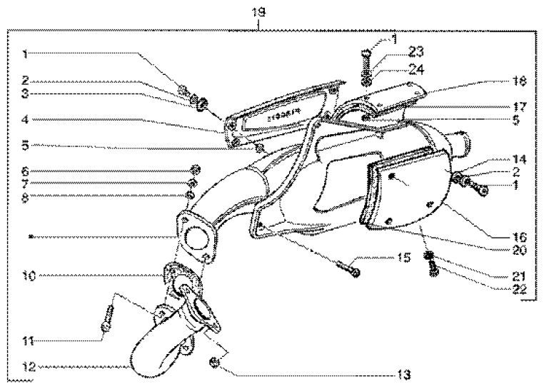 Echappement Gilera Runner 180cc FXR 2 temps