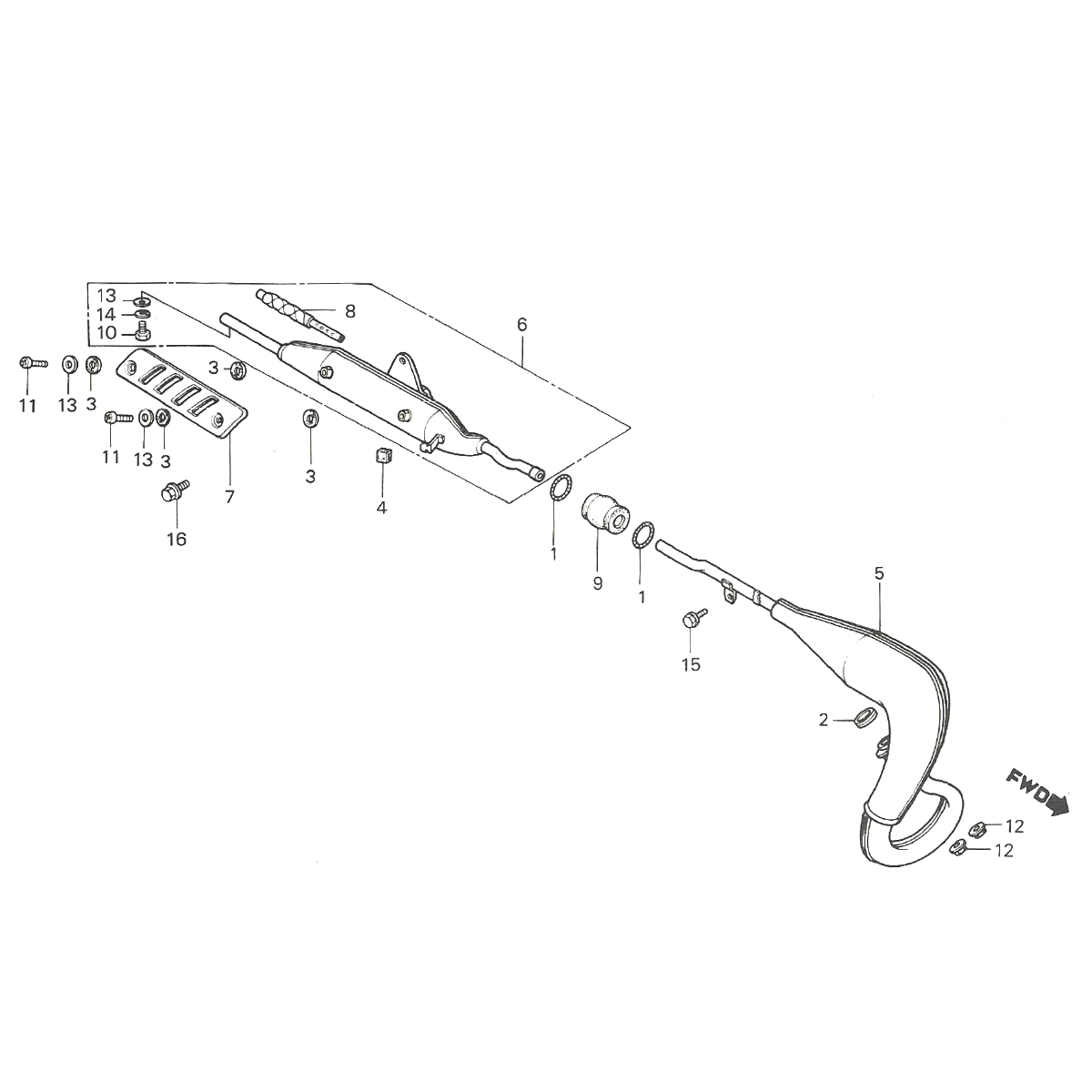 Pot d'échappement Honda MTX 50