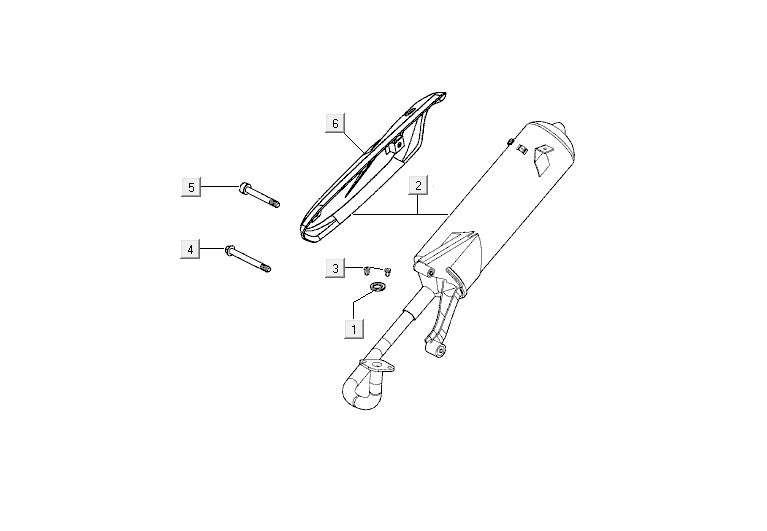 Echappement Kymco Agility 10' 4 temps argent