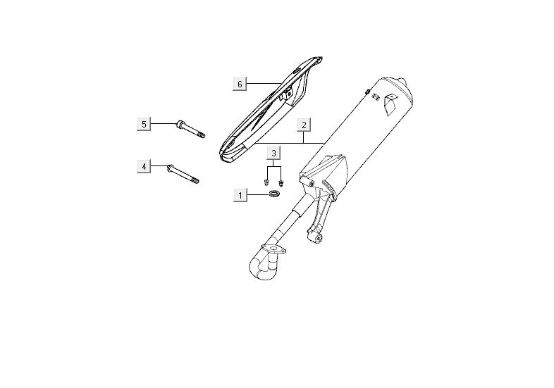 Pot d'échappement Kymco Agility Fat 12' 4 temps bleu sportif