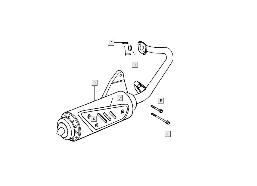 Pot d'échappement Kymco Dink LC 2 temps argent