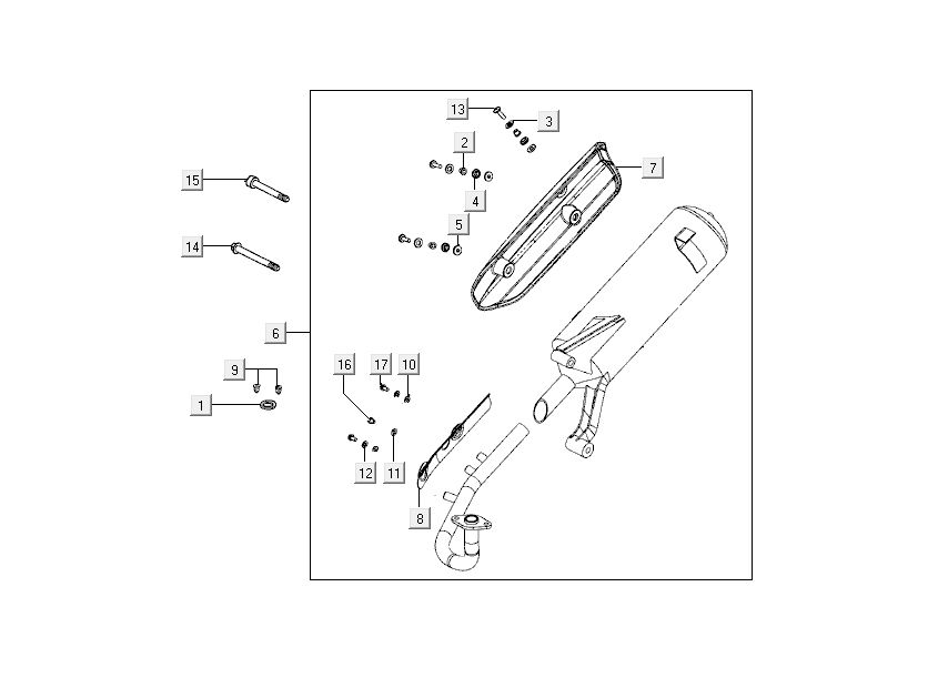 Echappement Kymco Like 4 temps diamant blanc comme T T
