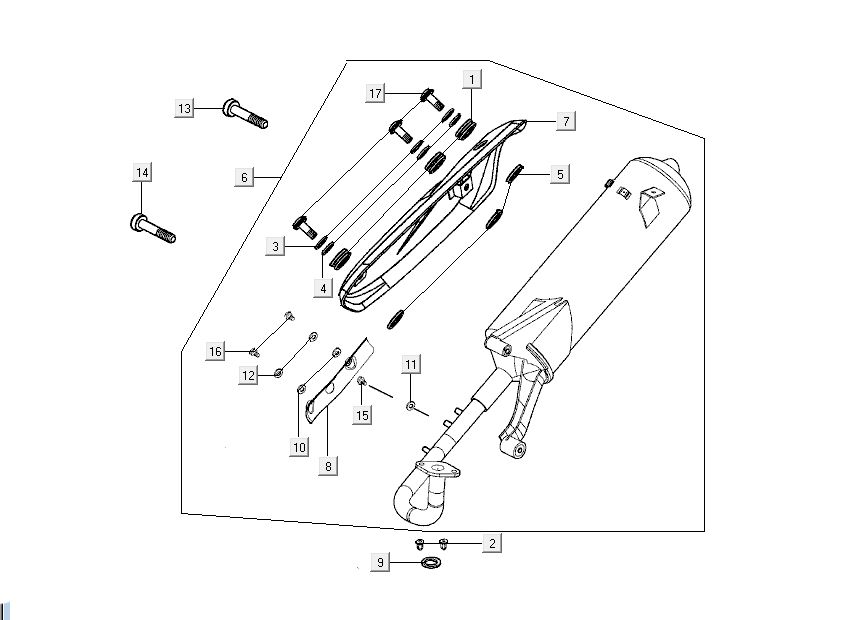 Echappement Kymco New Dink 4 temps or