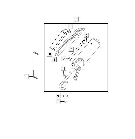 Echappement Kymco VP50 4t ac chêne métallisé