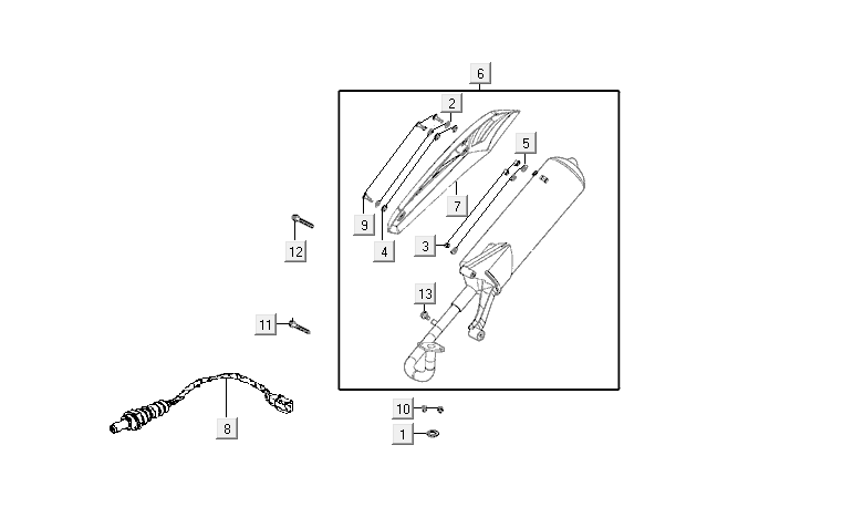 Echappement Kymco VP50i injection euro 4 chêne métallisé