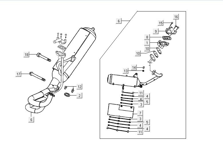Echappement Kymco Yup 2t ac argent