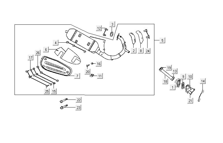 Echappement Kymco ZX 2t ac bleu limité