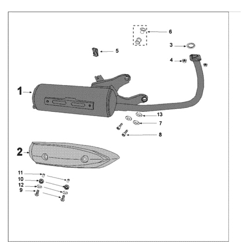 Pot d'échappement Peugeot Kisbee RS Noir Mat