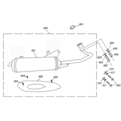 Echappement Senzo Old Classic crème