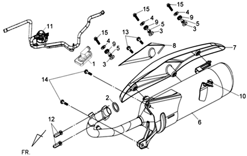 Echappement Sym Symphony SR (BK5560) noir