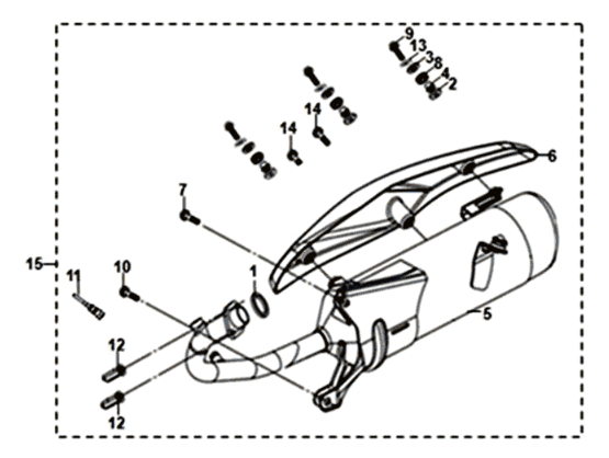 Pot d'échappement Sym Symphony ST 200I