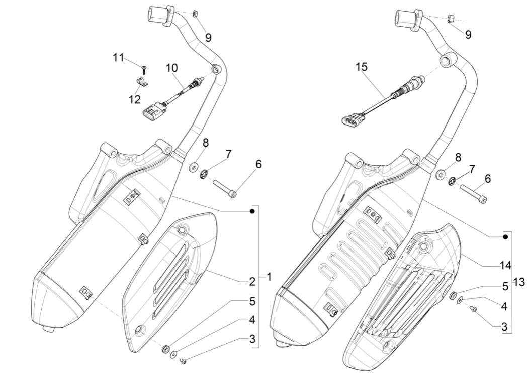 Echappement Vespa Primavera 125 4T 3V IE ABS