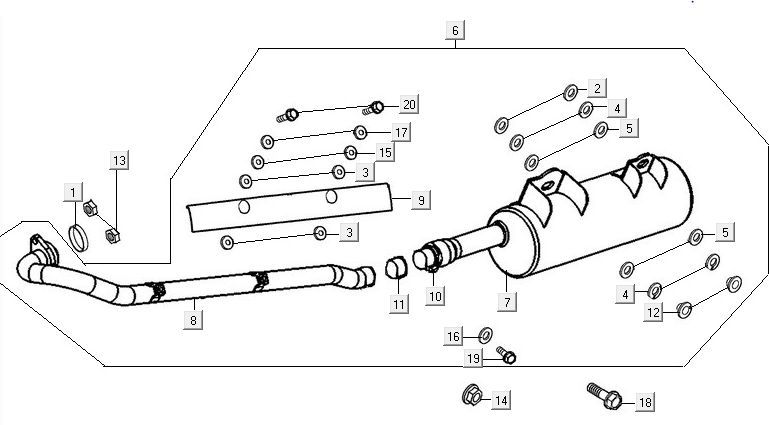 Silencieux d'échappement Kymco MXU 300R