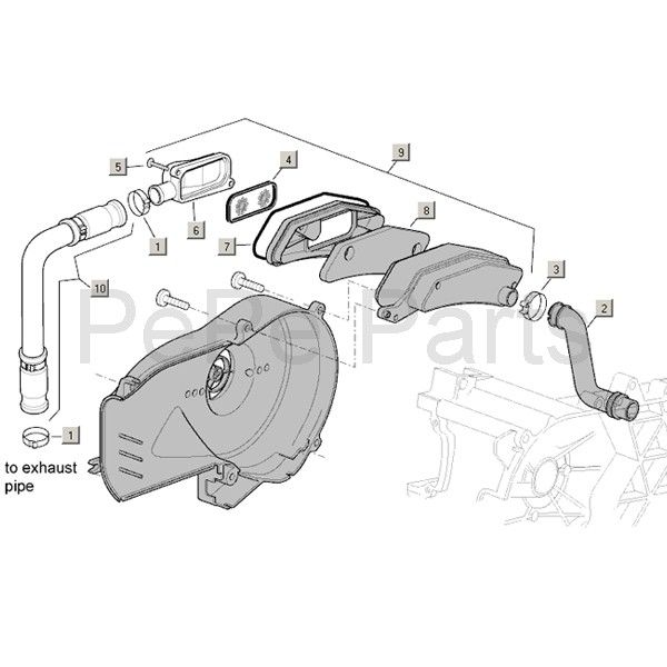 Filtre à gaz d'échappement Aprilia Mojito Custom 2t (moteur Piaggio) 2004 - 2010