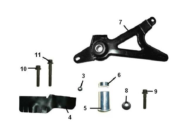 Support d'échappement Senzo RivaLux S 4 temps