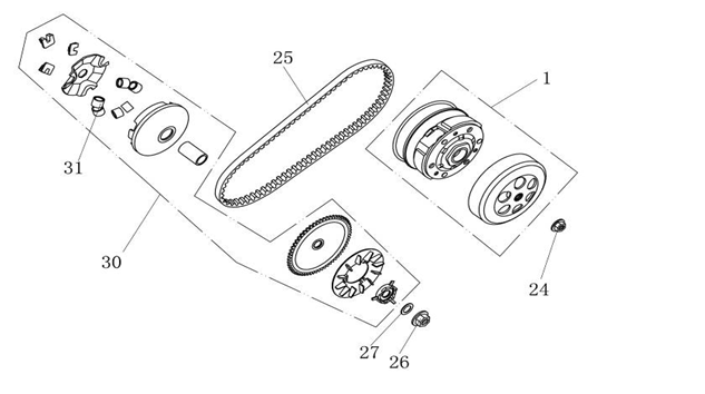 Accouplement de variateur AGM Ape50 marron