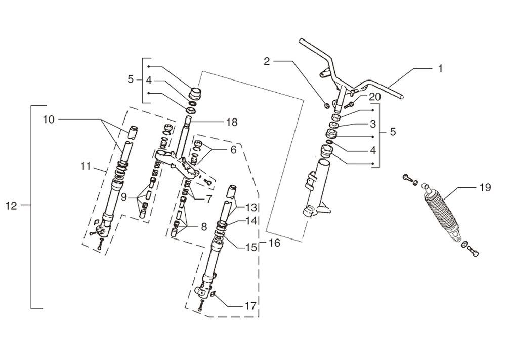 Suspension Beta Ark-K AC bleu 2008 2 temps 25
