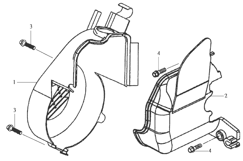 Boîtier de ventilation Sym DD50 bleu