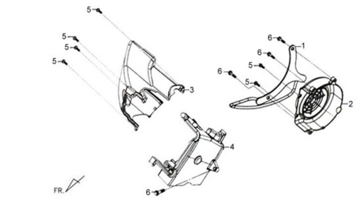 Boîtier de ventilation Sym X'PRO 125
