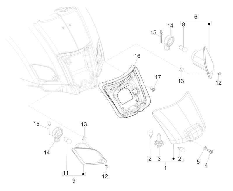 Éclairage arrière GTS 125 IE