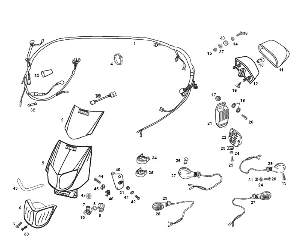 Lumières Derbi Senda SM DRD - O.M.
