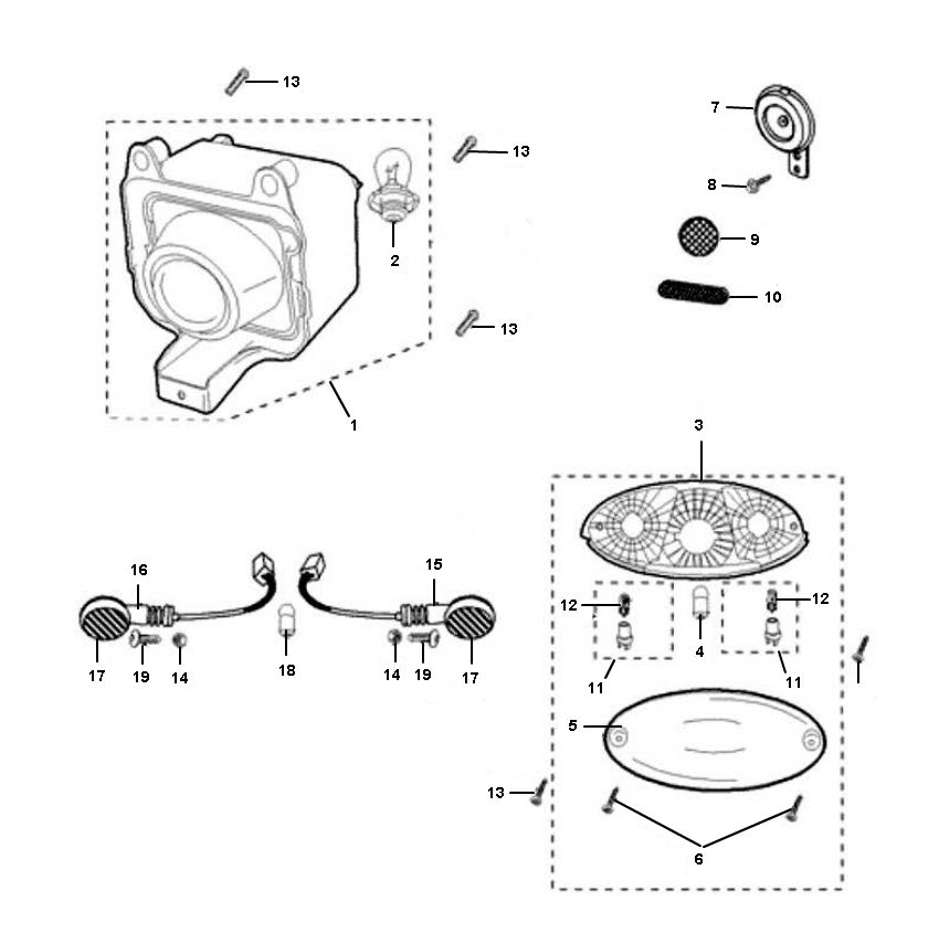 Eclairage Peugeot Ludix one 2 temps