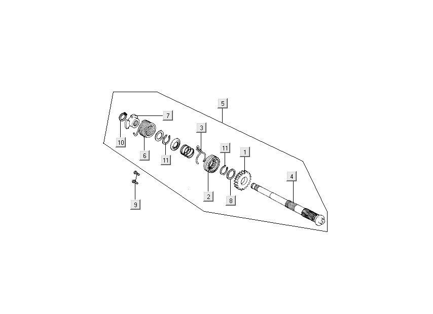 Mécanisme de vitesses Kymco Nexxon 4 temps gris foncé