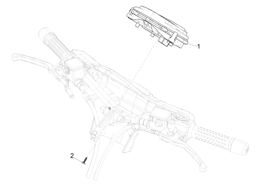 Groupe d'instruments - Cruscotto Vespa GTS 125 4T E4 ABS 2019 (EMEA)