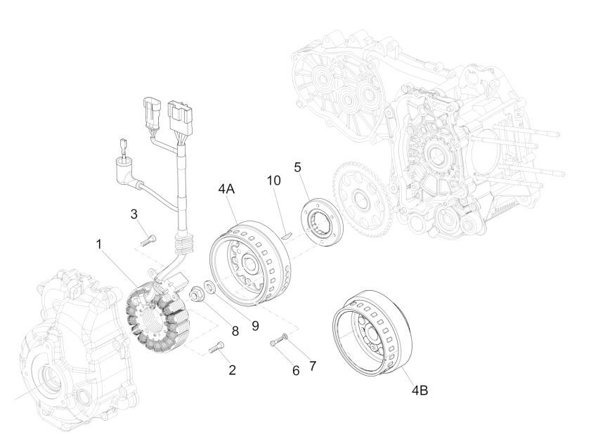 Volant moteur - stator GTS 125 IU