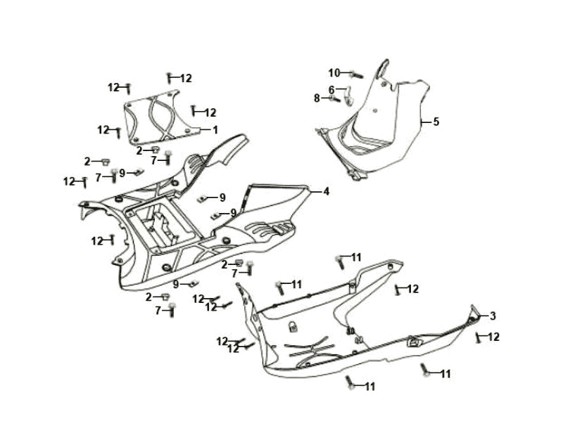 Cache de repose-pieds Sym Orbit (BU289) bleu