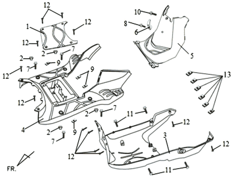 Marchepiedinférieur Sym Orbit II (WH8018P) blanc