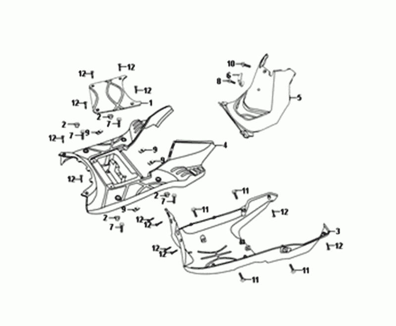 ASSIETTE ET CADRE DE RÉPARATION Sym Orbit II Euro 4 gris mat