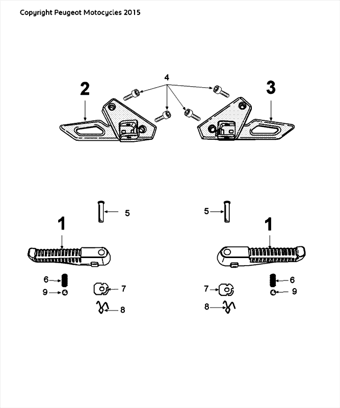 MarchepiedPeugeot Speedfight 4 LC noir/bleu